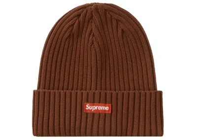Pre-owned Supreme Overdyed Beanie In Brown