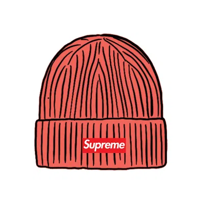 Pre-owned Supreme Overdyed Beanie In Coral