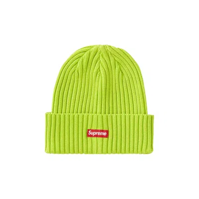 Pre-owned Supreme Overdyed Beanie 'lime' | Green | Men's Size Onesize