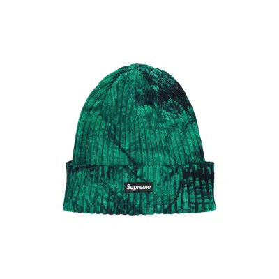 Pre-owned Supreme Overdyed Beanie 'splatter Green'