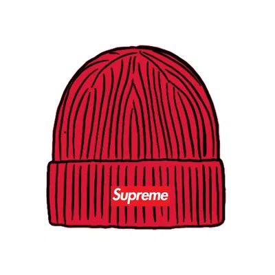 Pre-owned Supreme Overdyed Beanie (ss21) In Red