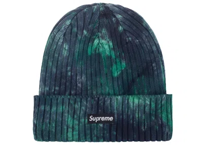 Pre-owned Supreme Overdyed Beanie (ss24) In Splatter Green
