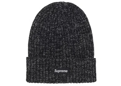 Pre-owned Supreme Overdyed Beanie (ss25) In Metallic Black