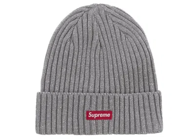 Pre-owned Supreme Overdyed Beanie (ss25) In Metallic Silver