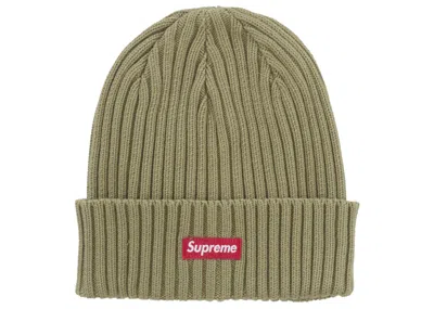 Pre-owned Supreme Overdyed Beanie (ss25) In Olive