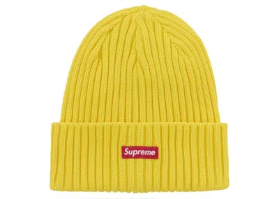 Pre-owned Supreme Overdyed Beanie (ss25) In Yellow