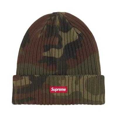 Pre-owned Supreme Overdyed Beanie 'woodland Camo' | Brown | Men's Size Onesize
