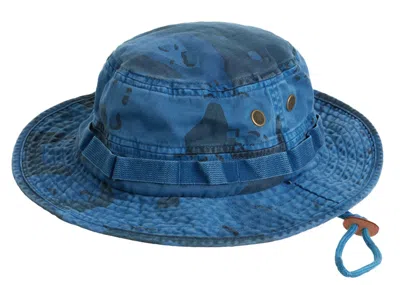 Pre-owned Supreme Overdyed Camo Boonie In Blue