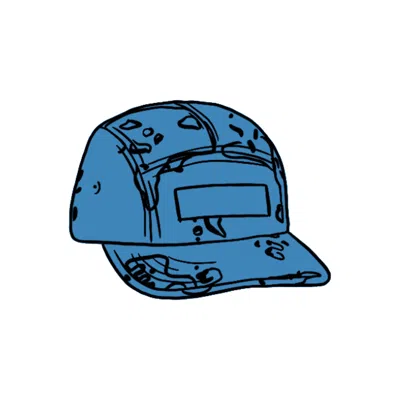 Pre-owned Supreme Overdyed Camo Camp Cap In Blue