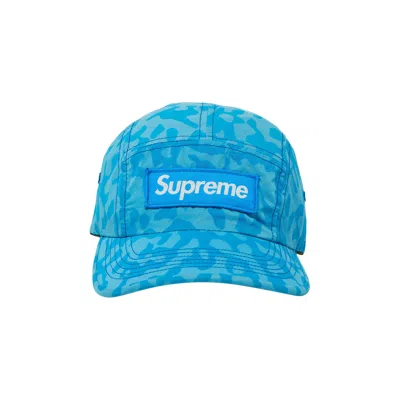 Pre-owned Supreme Overdyed Camo Nylon Camp Cap 'blue' | Men's Size Onesize