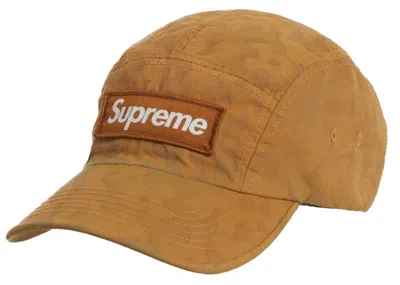 Pre-owned Supreme Overdyed Camo Nylon Camp Cap In Orange