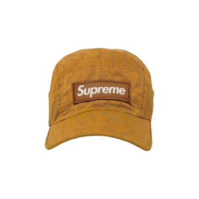 Pre-owned Supreme Overdyed Camo Nylon Camp Cap 'orange'