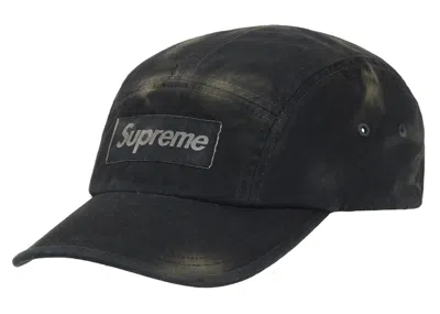 Pre-owned Supreme Overdyed Camp Cap In Black