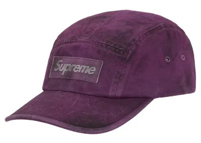 Pre-owned Supreme Overdyed Camp Cap In Maroon In Burgundy