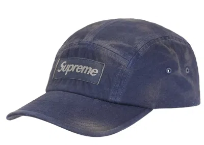 Pre-owned Supreme Overdyed Camp Cap In Navy Blue
