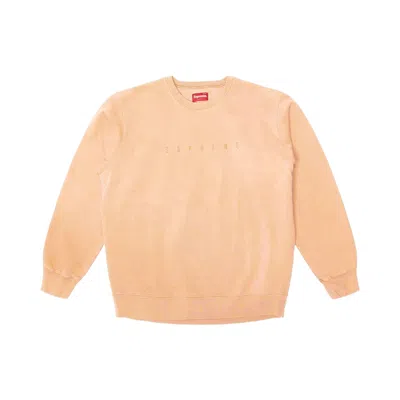 Pre-owned Supreme Overdyed Crewneck Sweatshirt 'peach' | Pink | Men's Size L