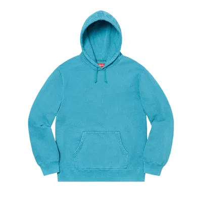 Pre-owned Supreme Overdyed Hooded Sweatshirt 'bright Blue' | Men's Size Xl