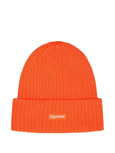 Supreme Overdyed Ribbed Beanie In Orange