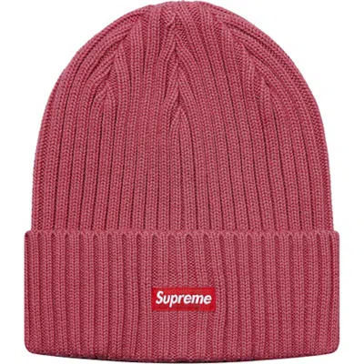Pre-owned Supreme Overdyed Ribbed Beanie (ss18) In Washed Magenta