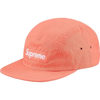 Pre-owned Supreme Overdyed Ripstop Camp Cap In Peach