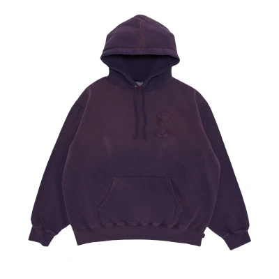 Pre-owned Supreme Overdyed S Logo Hooded Sweatshirt 'purple'