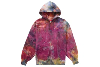 Pre-owned Supreme Overdyed Small Box Zip-up Hooded Sweatshirt Multicolor