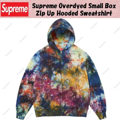 Pre-owned Supreme Overdyed Small Box Zip Up Hooded Sweatshirt Multicolor Size S-xxl
