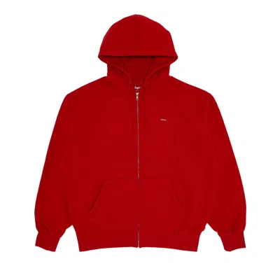 Pre-owned Supreme Overdyed Small Box Zip Up Hooded Sweatshirt 'red'