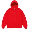 Supreme Overdyed Small Box Zip Up Hooded Sweatshirt 'red'