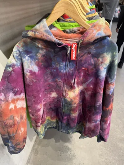 Pre-owned Supreme Overdyed Small Box Zip Up Hooded Sweatshirt Xl In Multicolor