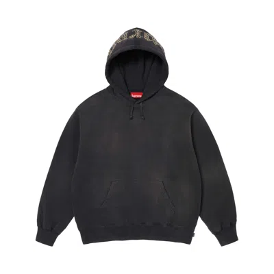 Pre-owned Supreme Overdyed Studded Hooded Sweatshirt 'black' | Men's Size Xl