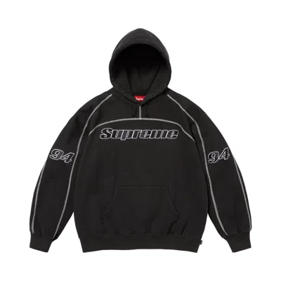 Pre-owned Supreme Overlock Hooded Sweatshirt 'black' | Men's Size S