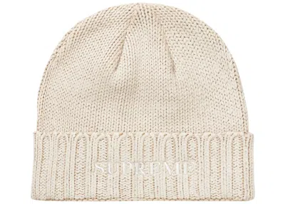 Pre-owned Supreme Overprint Beanie In White