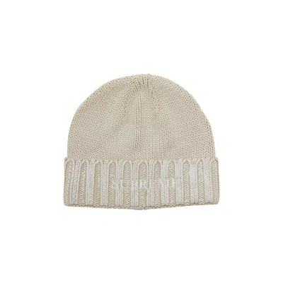 Pre-owned Supreme Overprint Beanie 'white'