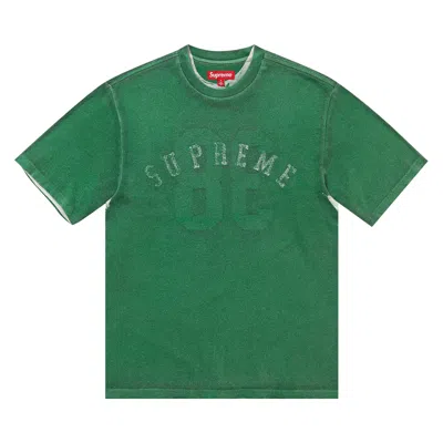 Pre-owned Supreme Overprint Short-sleeve Top 'green' | Men's Size L