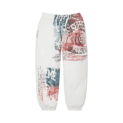Pre-owned Supreme Overprint Sweatpant 'white' | Men's Size L