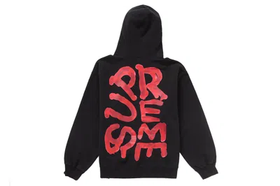 Pre-owned Supreme Paint Hooded Sweatshirt Black