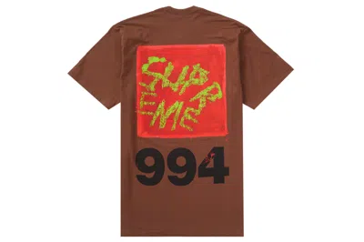 Pre-owned Supreme Paint Tee Brown