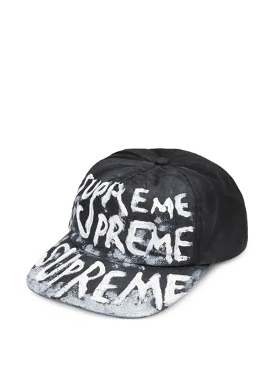 Supreme Painted 5-panel Cap In Black