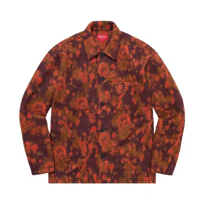 Pre-owned Supreme Paisley Fleece Shirt 'red'