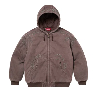 Pre-owned Supreme Paisley Studded Work Jacket 'brown' | Men's Size L