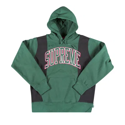 Pre-owned Supreme Paneled Arc Hooded Sweatshirt 'green'