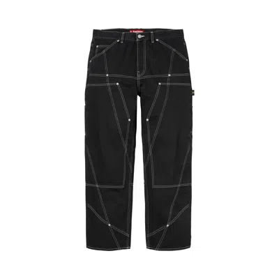 Pre-owned Supreme Paneled Double Knee Painter Pant 'black' | Men's Size 32