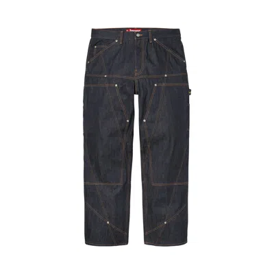 Pre-owned Supreme Paneled Double Knee Painter Pant 'rigid Indigo' | Blue | Men's Size 30