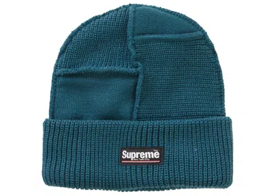 Pre-owned Supreme Paneled Seam Beanie In Work Teal