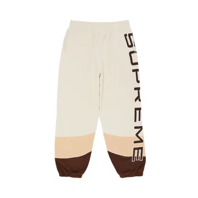 Pre-owned Supreme Paneled Sweatpant 'natural' | Cream | Men's Size M