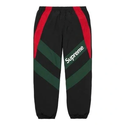 Supreme Paneled Track Pants 'black Green Red'
