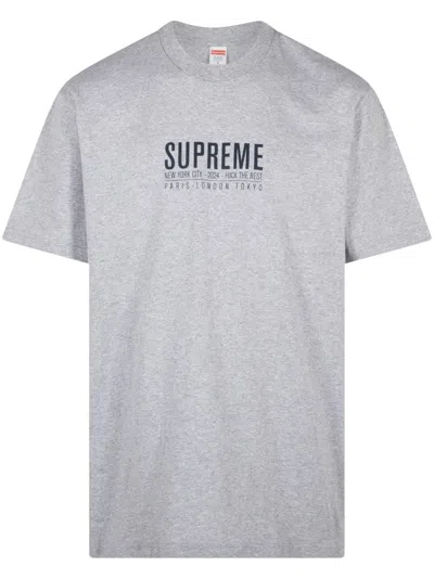 Supreme Paris T-shirt In Grey