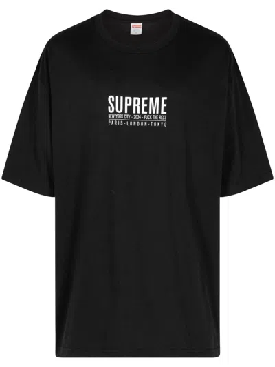 Supreme Paris T-shirt In Schwarz