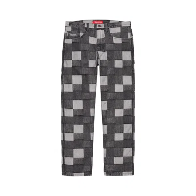 Pre-owned Supreme Patched Denim Painter Pant 'black' | Men's Size 30